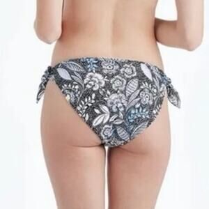 Summersalt Black Floral Side Tie Bikini Bottom NWT Size 20